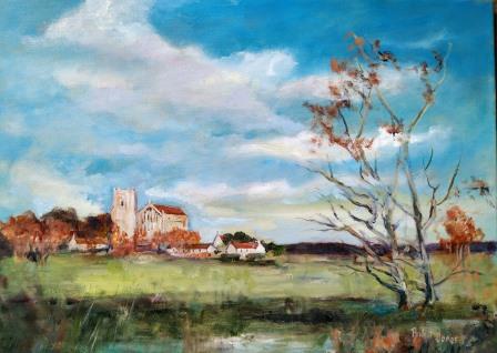 Wiverton; view to Cley church